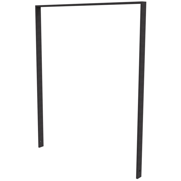 Lean-on hoop of flat bar steel | 50 x 12 mm | without cross bar | total width: 1000 mm | hot-dip galvanized and coated DB 703